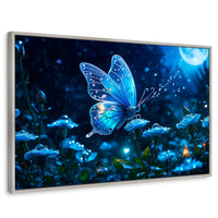 Cuadros Decorativos Canvas Revolution | Mariposa Y Rocio | Rectangular | Portada | Marco Plateado