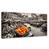 Cuadros Decorativos Canvas Revolution | Mercado Naranja | Panoramico | Portada | Marco SinMarco