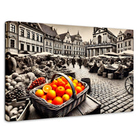 Cuadros Decorativos Canvas Revolution | Mercado Naranja | Rectangular | Portada | Marco SinMarco