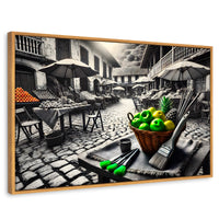 Cuadros Decorativos Canvas Revolution | Mercado Natural | Rectangular | Portada | Marco Madera