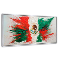 Cuadros Decorativos Canvas Revolution | Mexico Bandera | Panoramico | Portada