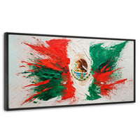 Cuadros Decorativos Canvas Revolution | Mexico Bandera | Panoramico | Portada