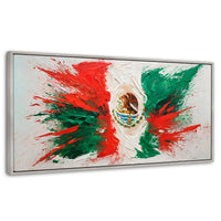 Cuadros Decorativos Canvas Revolution | Mexico Bandera | Panoramico | Portada
