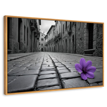 Cuadros Decorativos Canvas Revolution | Morado Callejero | Rectangular | Portada | Marco Madera