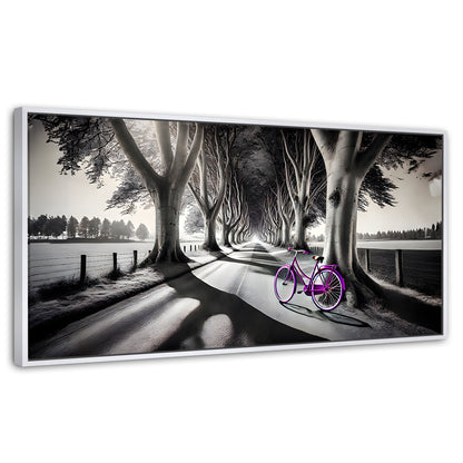 Cuadros Decorativos Canvas Revolution | Morado Natural | Panoramico | Portada | Marco Dorado