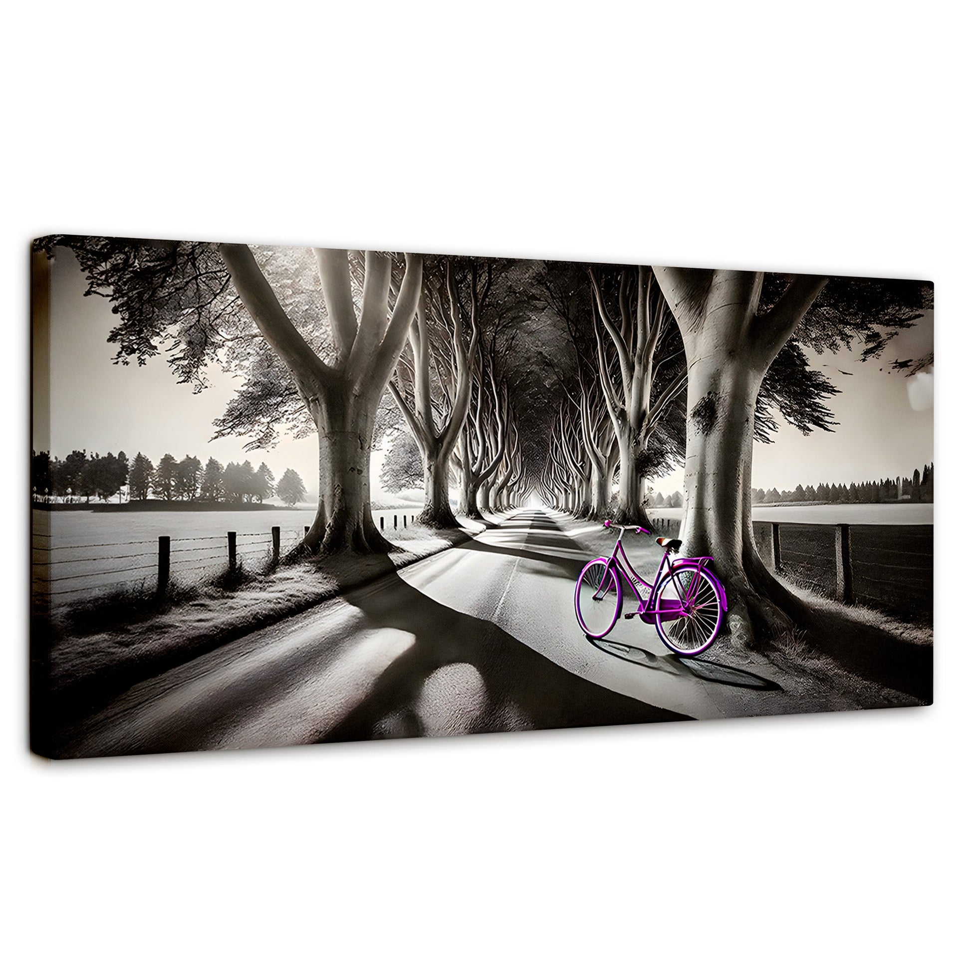 Cuadros Decorativos Canvas Revolution | Morado Natural | Panoramico | Portada | Marco SinMarco