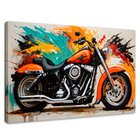 Cuadros Decorativos Canvas Revolution | Motocicleta Clasica | Rectangular | Portada | Marco SinMarco
