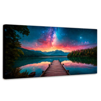 Cuadros Decorativos Canvas Revolution | Muelle Sobre Cosmos | Panoramico | Portada