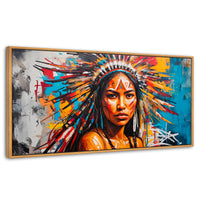 Cuadros Decorativos Canvas Revolution | Nativo Colorido | Panoramico | Portada | Marco Madera