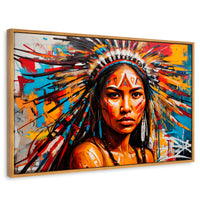 Cuadros Decorativos Canvas Revolution | Nativo Colorido | Rectangular | Portada | Marco Madera