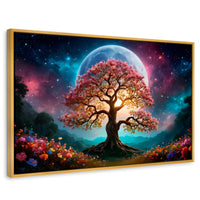 Cuadros Decorativos Canvas Revolution | Nocturno Floral | Rectangular | Portada | Marco Dorado