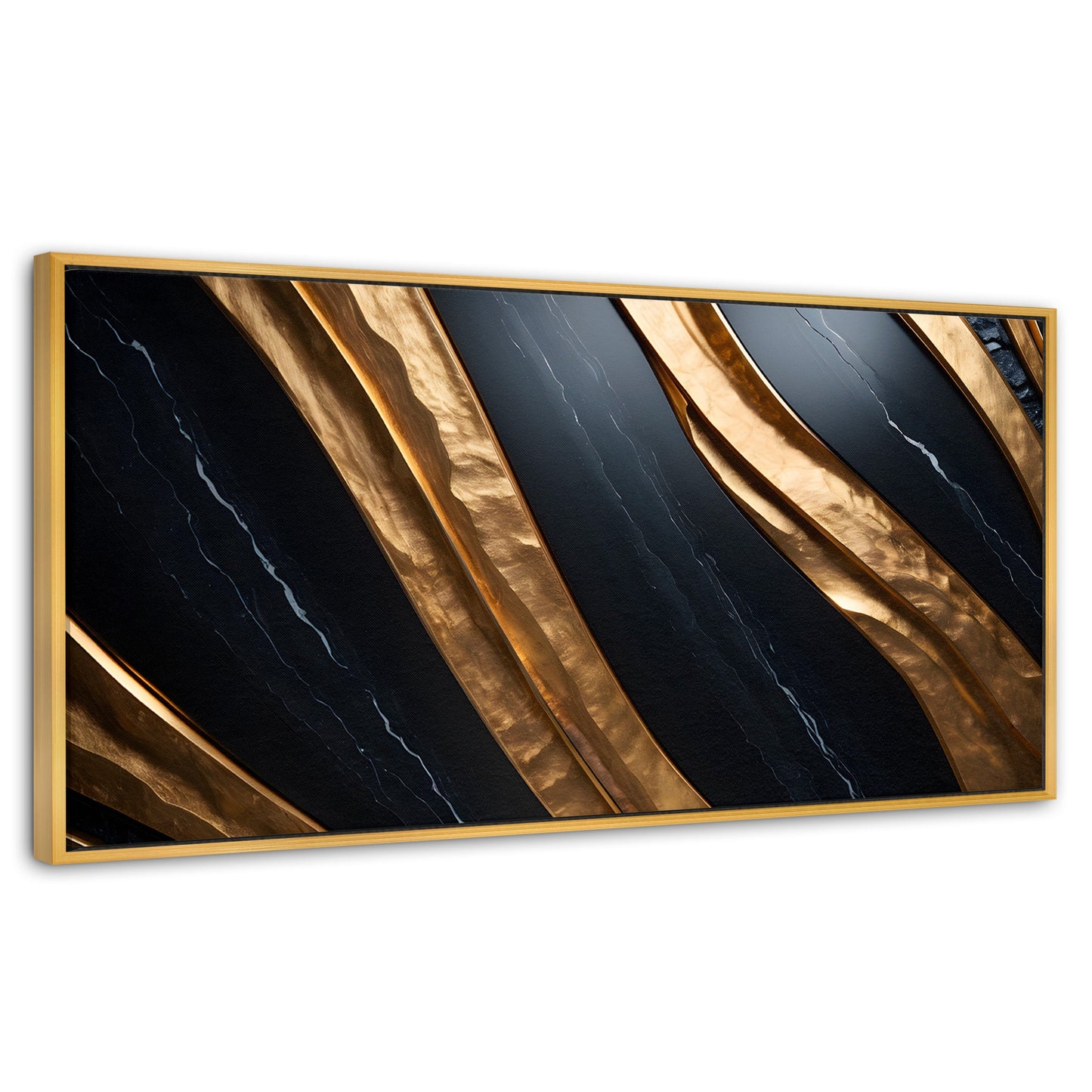 Cuadros Decorativos Canvas Revolution | Obsidiana Dorada | Panoramico | Portada