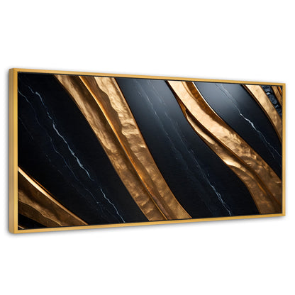 Cuadros Decorativos Canvas Revolution | Obsidiana Dorada | Panoramico | Portada