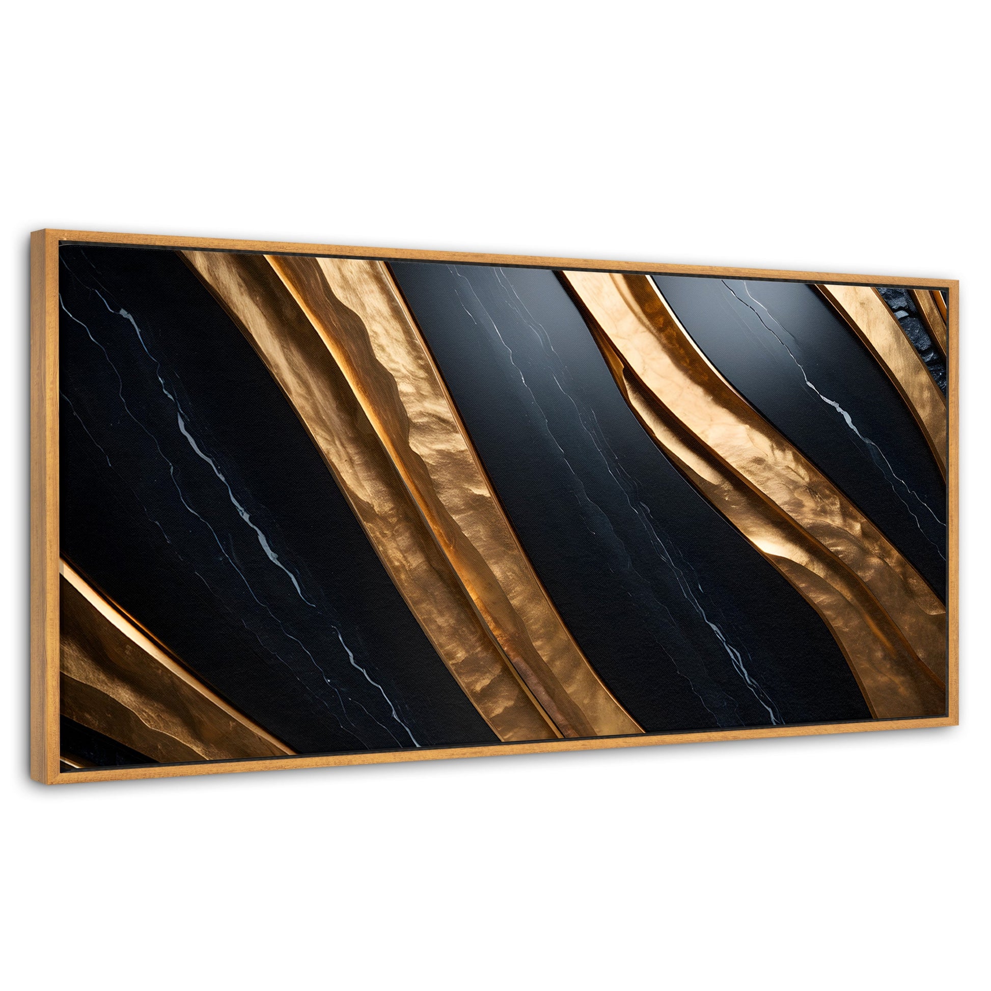 Cuadros Decorativos Canvas Revolution | Obsidiana Dorada | Panoramico | Portada
