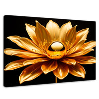 Cuadros Decorativos Canvas Revolution | Oro Flor Radiante | Rectangular | Portada | Marco SinMarco