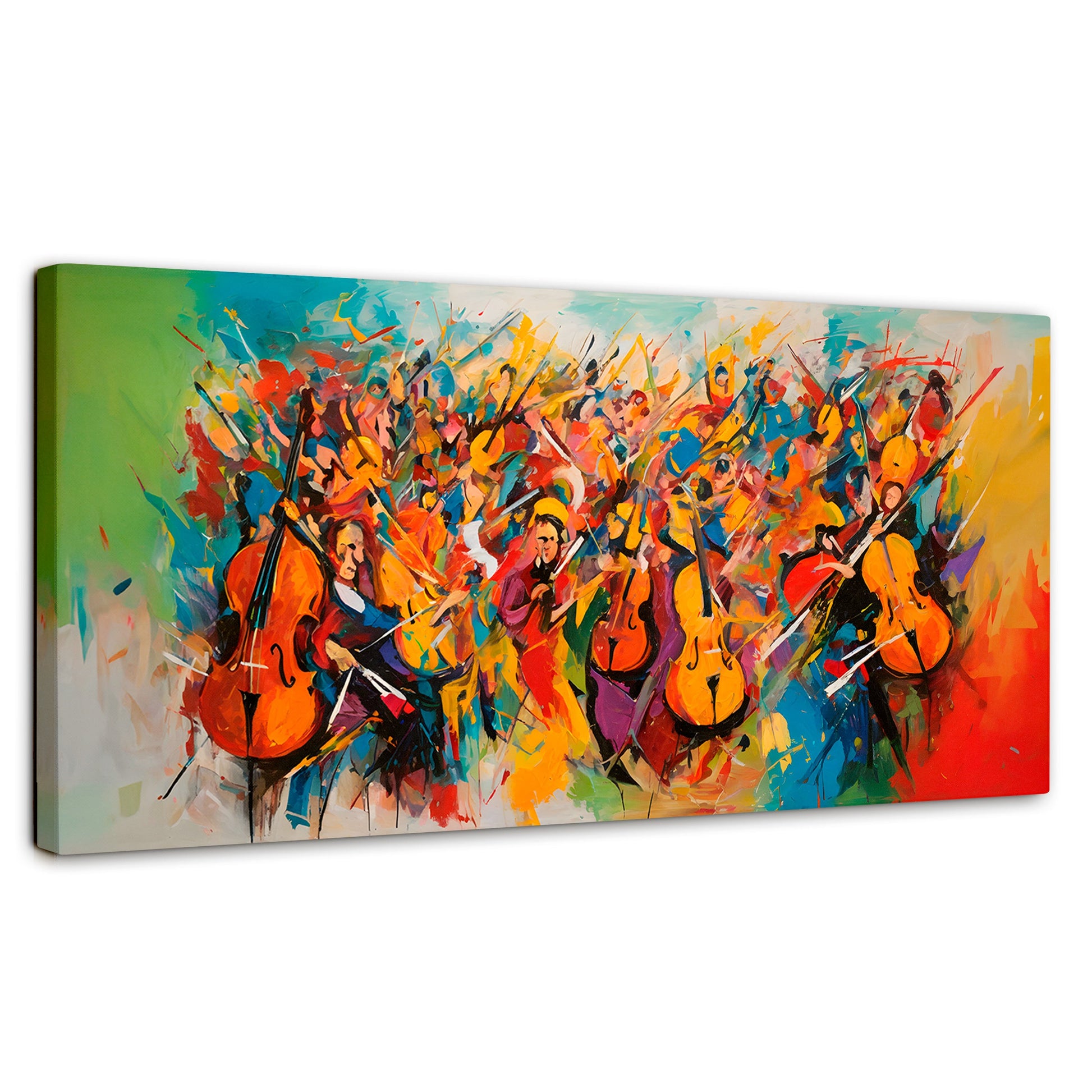 Cuadros Decorativos Canvas Revolution | Orquesta De Colores | Panoramico | Portada | Marco SinMarco