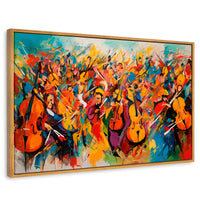 Cuadros Decorativos Canvas Revolution | Orquesta De Colores | Rectangular | Portada | Marco Madera