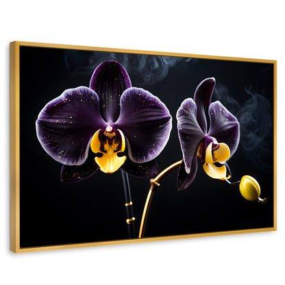 Cuadros Decorativos Canvas Revolution | Orquidea Bicolor | Rectangular | Portada | Marco Dorado