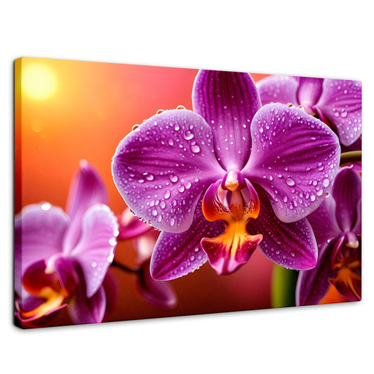 Cuadros Decorativos Canvas Revolution | Orquidea Morada Sol | Rectangular | Portada | Marco SinMarco