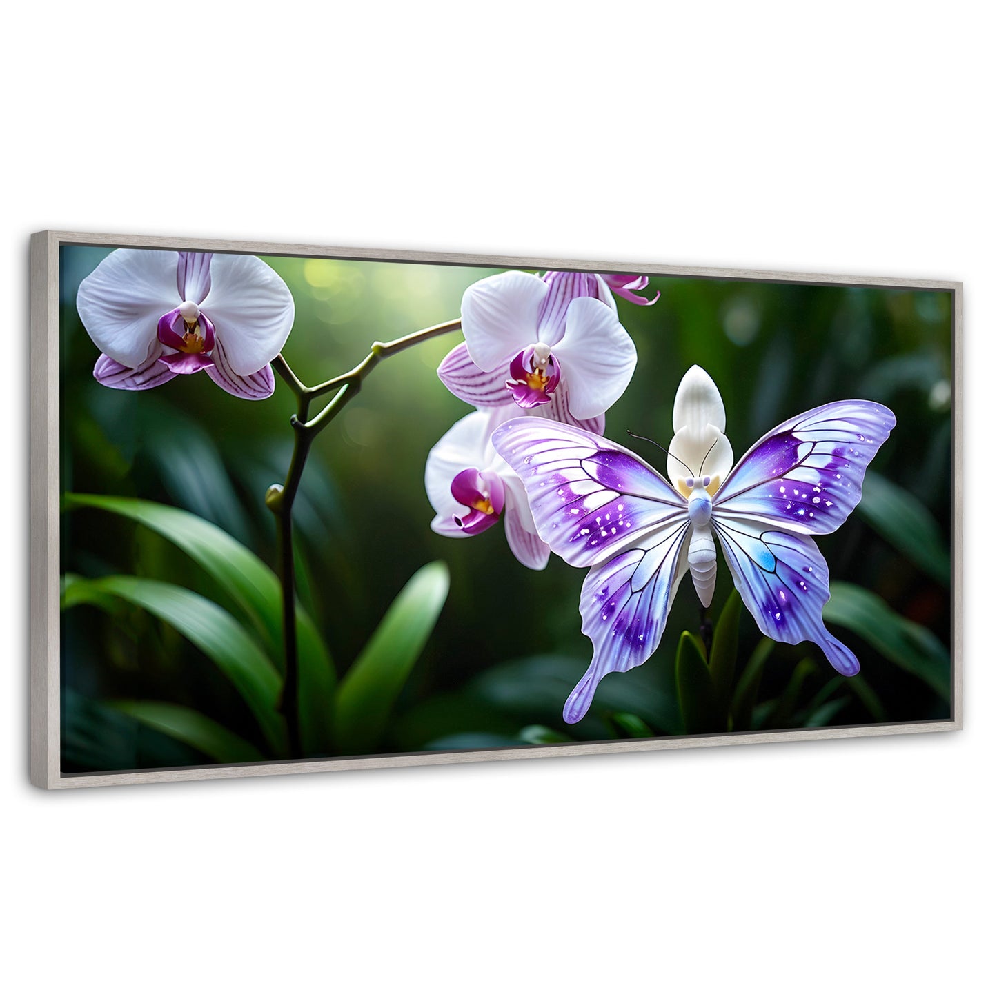 Cuadros Decorativos Canvas Revolution | Orquideas Y Alas | Panoramico | Portada | Marco Blanco