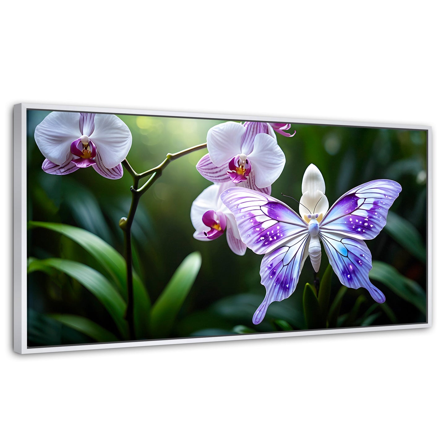 Cuadros Decorativos Canvas Revolution | Orquideas Y Alas | Panoramico | Portada | Marco Dorado