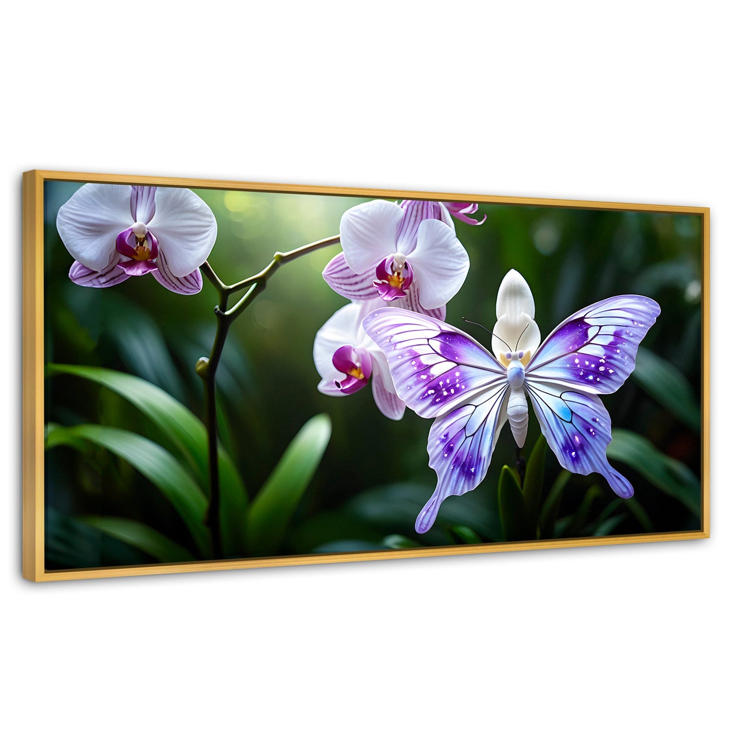 Cuadros Decorativos Canvas Revolution | Orquideas Y Alas | Panoramico | Portada | Marco Madera