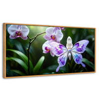 Cuadros Decorativos Canvas Revolution | Orquideas Y Alas | Panoramico | Portada | Marco Negro