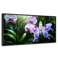 Cuadros Decorativos Canvas Revolution | Orquideas Y Alas | Panoramico | Portada | Marco Plateado