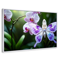Cuadros Decorativos Canvas Revolution | Orquideas Y Alas | Rectangular | Portada | Marco Blanco