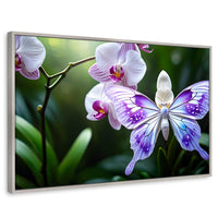 Cuadros Decorativos Canvas Revolution | Orquideas Y Alas | Rectangular | Portada | Marco Plateado