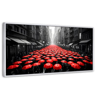 Cuadros Decorativos Canvas Revolution | Paraguas Urbanos | Panoramico | Portada | Marco Dorado