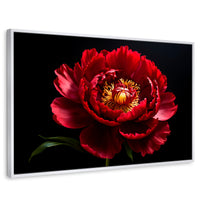 Cuadros Decorativos Canvas Revolution | Peonia De Noche | Rectangular | Portada | Marco Blanco