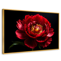 Cuadros Decorativos Canvas Revolution | Peonia De Noche | Rectangular | Portada | Marco Dorado