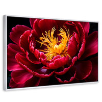 Cuadros Decorativos Canvas Revolution | Peonia Dualidad | Rectangular | Portada | Marco Blanco