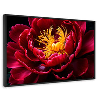 Cuadros Decorativos Canvas Revolution | Peonia Dualidad | Rectangular | Portada | Marco Negro
