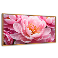 Cuadros Decorativos Canvas Revolution | Peonia Encanto | Panoramico | Portada | Marco Madera