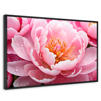 Cuadros Decorativos Canvas Revolution | Peonia Encanto | Rectangular | Portada | Marco Negro
