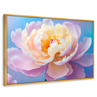 Cuadros Decorativos Canvas Revolution | Peonia Luz Eterna | Rectangular | Portada | Marco Dorado