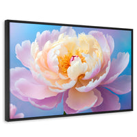Cuadros Decorativos Canvas Revolution | Peonia Luz Eterna | Rectangular | Portada | Marco Negro