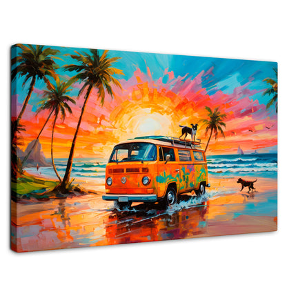 Cuadros Decorativos Canvas Revolution | Perros Playeros | Rectangular | Portada | Marco SinMarco
