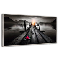 Cuadros Decorativos Canvas Revolution | Petalos De Muelle | Panoramico | Portada | Marco Blanco