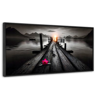 Cuadros Decorativos Canvas Revolution | Petalos De Muelle | Panoramico | Portada | Marco Plateado
