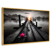 Cuadros Decorativos Canvas Revolution | Petalos De Muelle | Rectangular | Portada | Marco Dorado