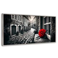 Cuadros Decorativos Canvas Revolution | Piedras Y Petalos | Panoramico | Portada | Marco Blanco