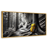 Cuadros Decorativos Canvas Revolution | Rastro Amarillo | Panoramico | Portada | Marco Madera