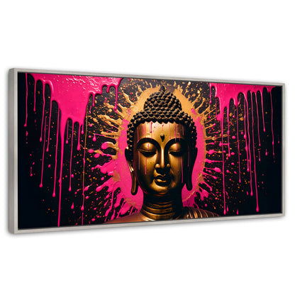 Cuadros Decorativos Canvas Revolution | Reflejos Oro Rosa | Panoramico | Portada | Marco Blanco