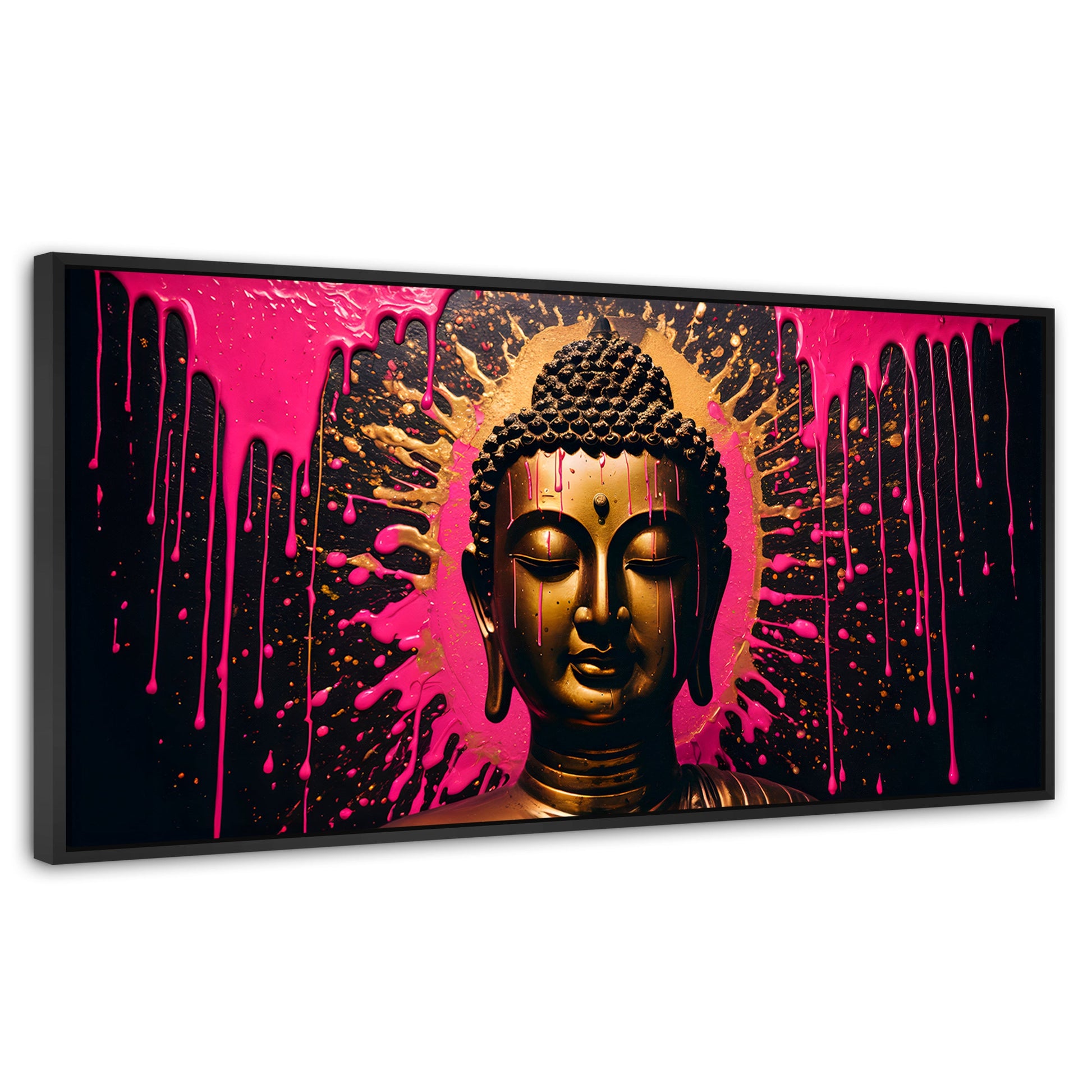 Cuadros Decorativos Canvas Revolution | Reflejos Oro Rosa | Panoramico | Portada | Marco Plateado