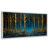 Cuadros Decorativos Canvas Revolution | Reflejos Vibrantes | Panoramico | Portada | Marco Dorado