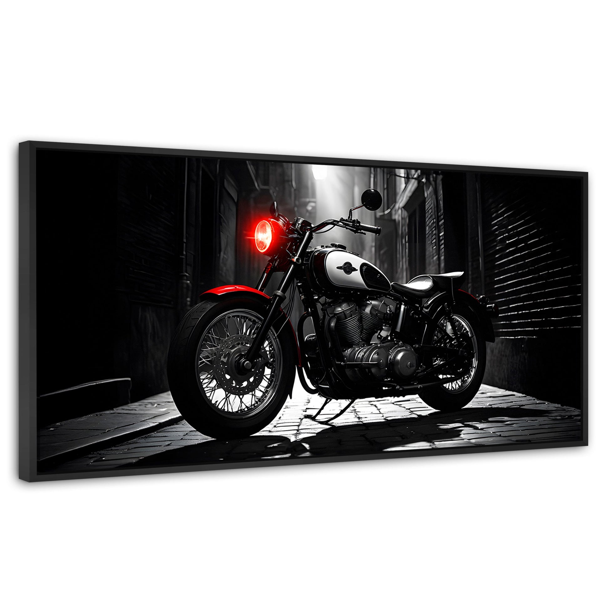 Cuadros Decorativos Canvas Revolution | Resplandor Vintage | Panoramico | Portada | Marco Plateado