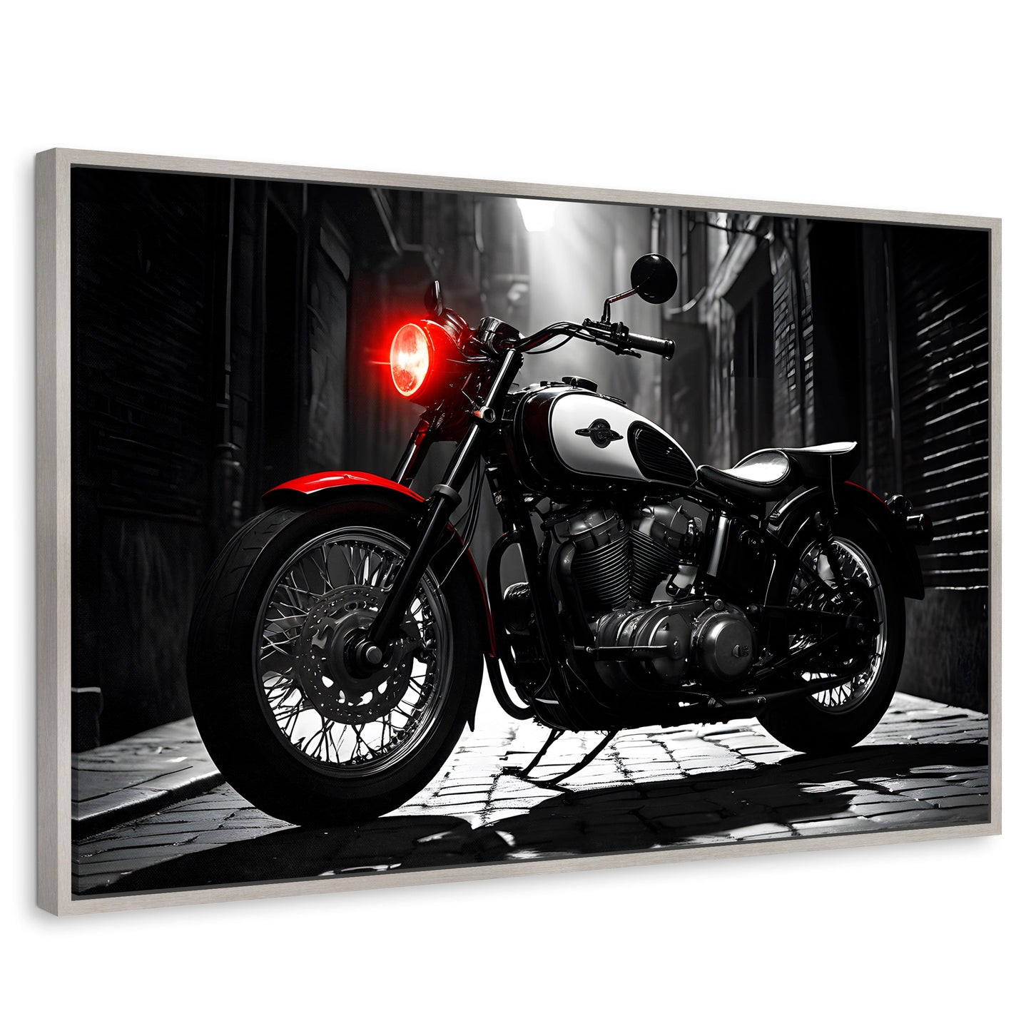 Cuadros Decorativos Canvas Revolution | Resplandor Vintage | Rectangular | Portada | Marco Plateado